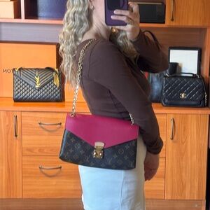 Louis Vuitton Monogram Pallas Chain Pink
